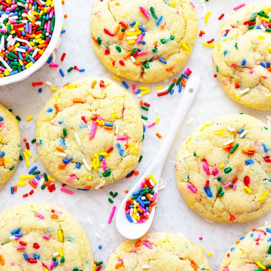 Soft and Chewy Funfetti Cookies