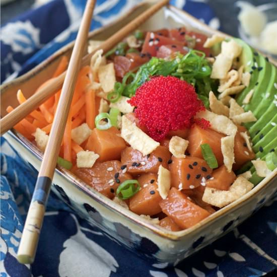 Spicy Tuna & Salmon Poke Bowl