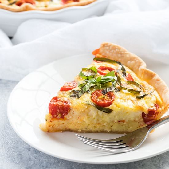 caprese quiche
