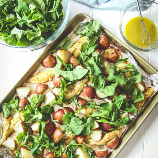 Arugula Salad with Chicken & Potato