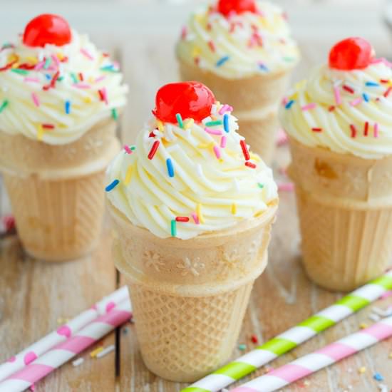 Ice-cream Cone Cupcakes