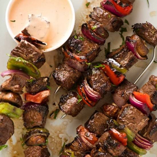 MARINATED BEEF KABOBS