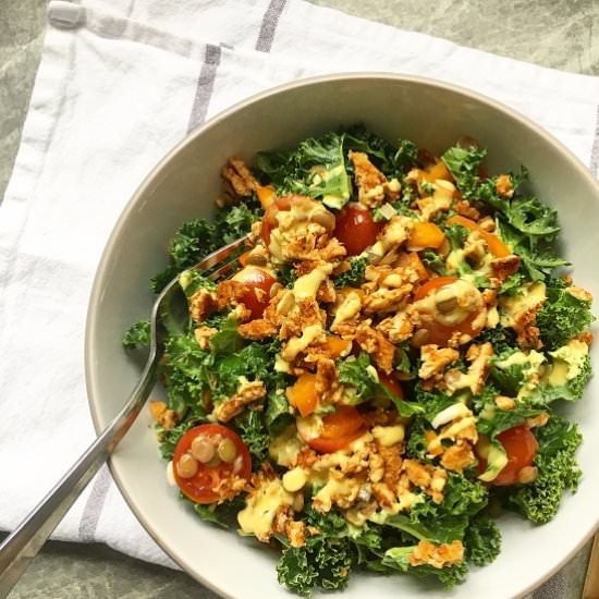 Bacon Bits Tempeh Kale Salad