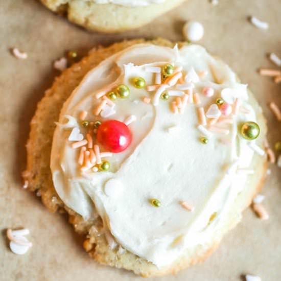 Frosted Cream Cheese Sugar Cookies