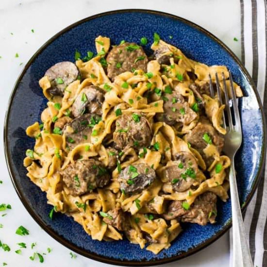 Instant Pot Beef Stroganoff