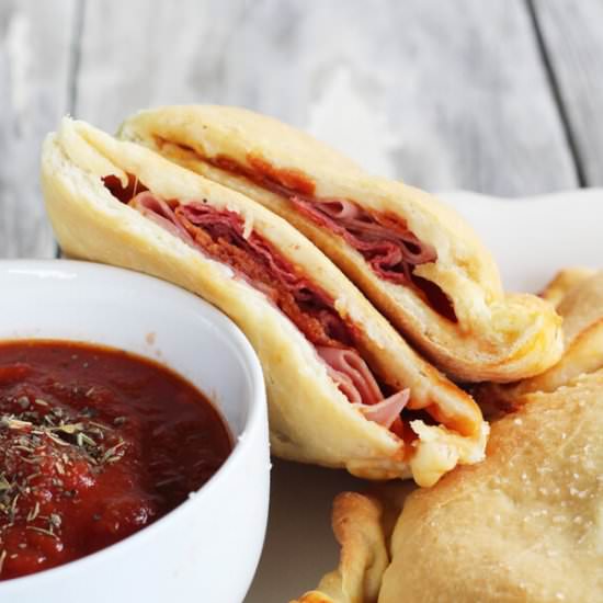 Meat + Cheese Pizza Calzones