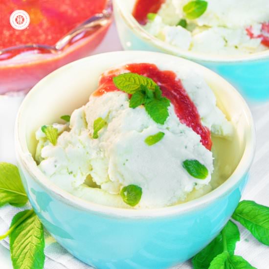 No-Churn Mint Ice Cream