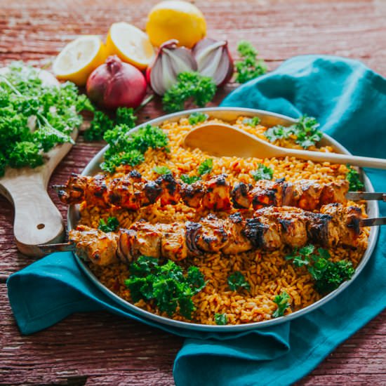 Tandoori Inspired Chicken Kabobs
