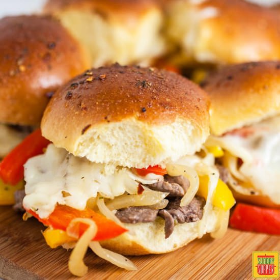Philly Cheese Steak Sliders