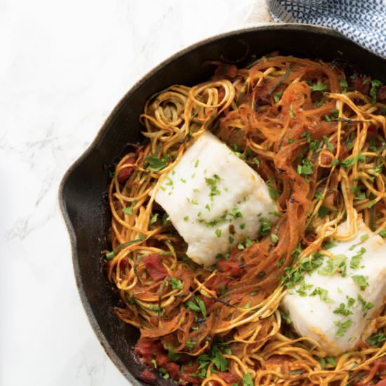Mediterranean Fish with Zoodles