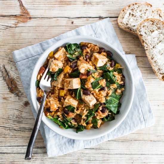 Rice, Beans, Tofu & Greens