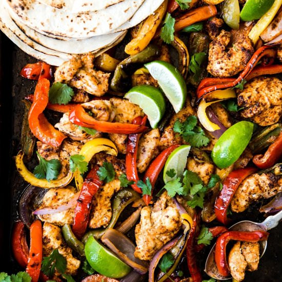 Sheet Pan Chicken Fajitas