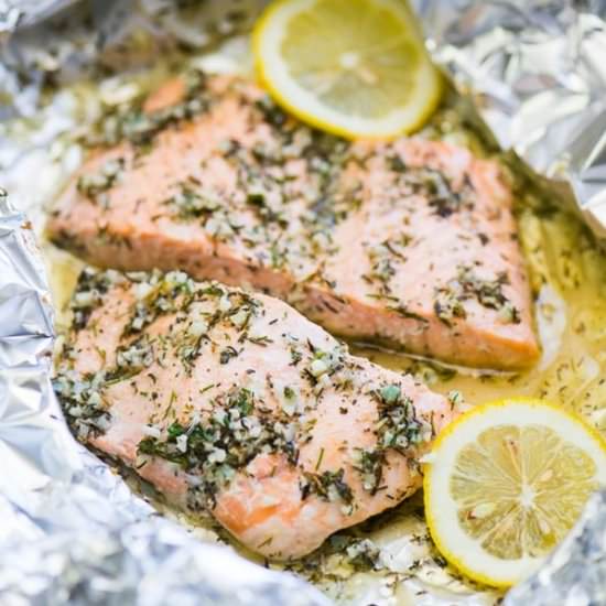 Baked Garlic Butter Salmon