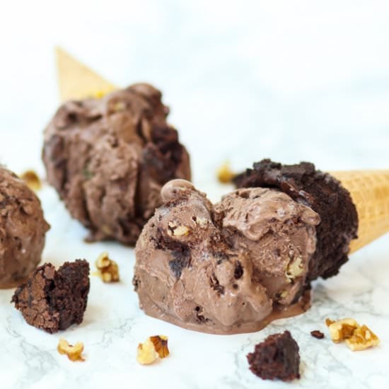 Chocolate Brownie Walnut Ice Cream