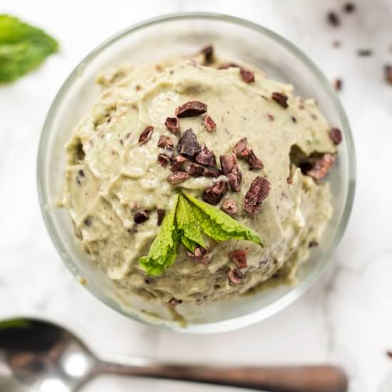 Mint Chip Banana Ice Cream