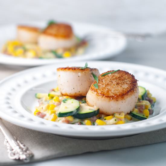 Scallops, Corn and Tarragon