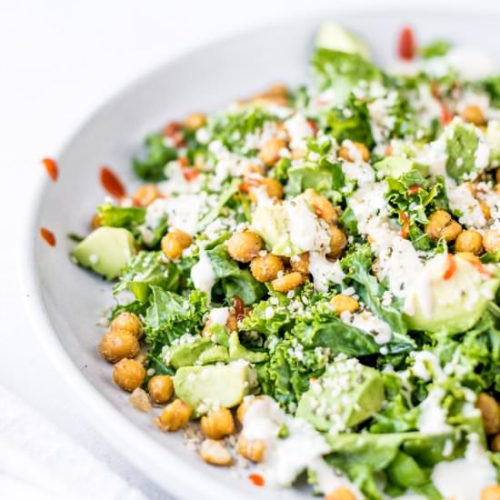 Roasted Chickpea Avocado Salad
