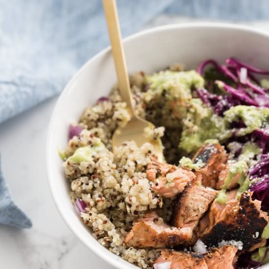 Blackened Salmon Taco Bowls