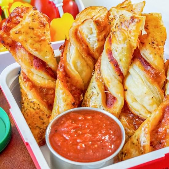 Puff Pastry Pizza Twists
