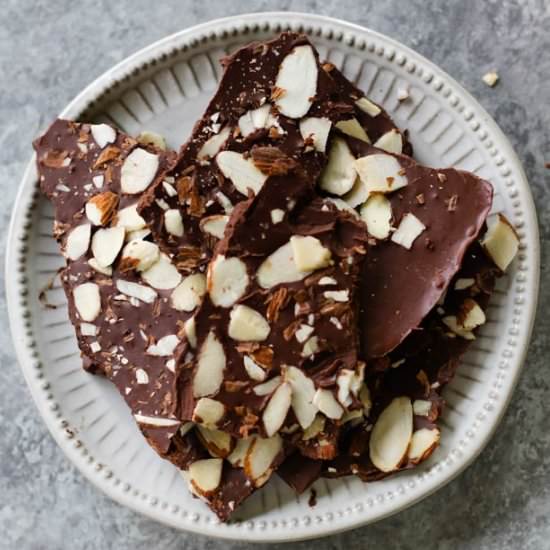 Keto Chocolate Almond Butter Bark