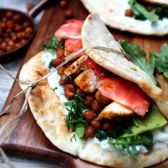 Chicken & Chickpea Flatbreads