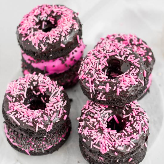 Triple Chocolate Baked Donuts