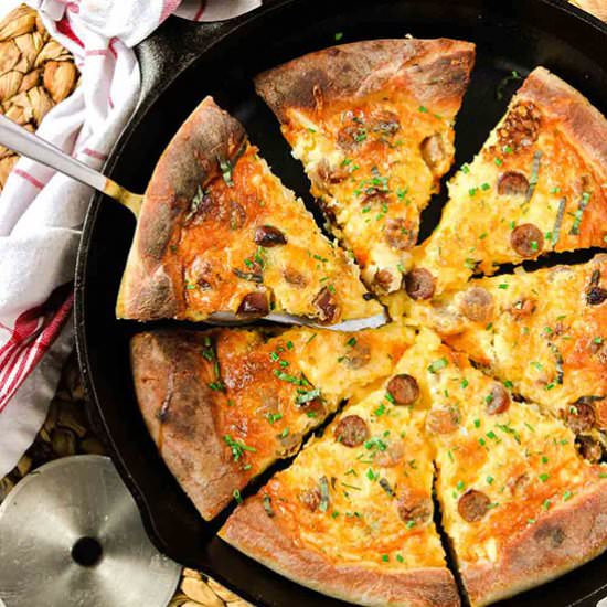 Deep-Dish Skillet Breakfast Pizza
