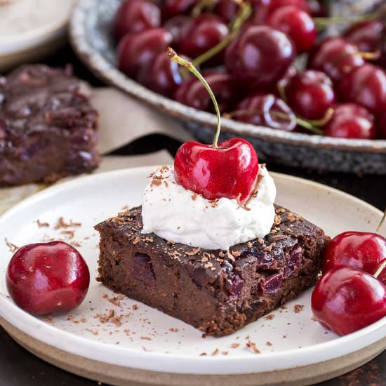 Black Forest Black Bean Brownies