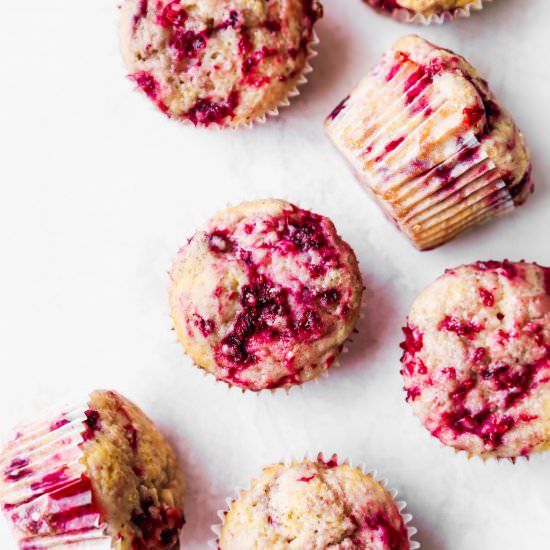 Raspberry Yogurt Muffins