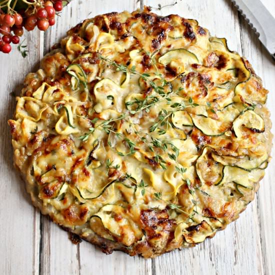 Zucchini Pie with Cheese and Walnut