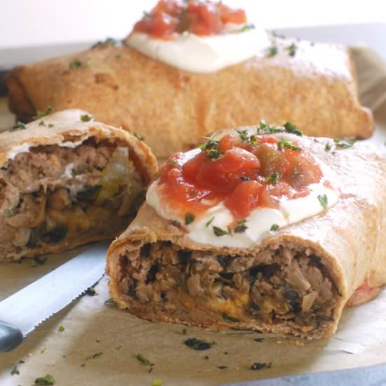 Jackfruit Mushroom Chimichangas