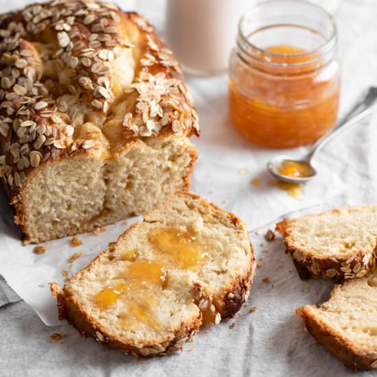 Peach Brioche Bread