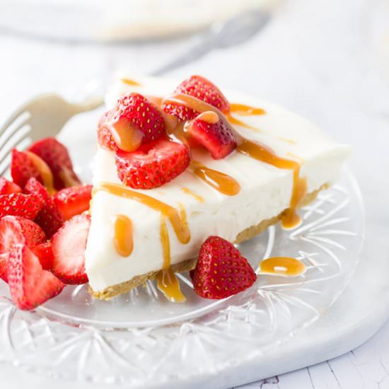 No Bake Vanilla Cheesecake