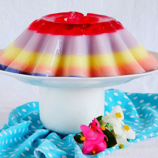 Rainbow dessert