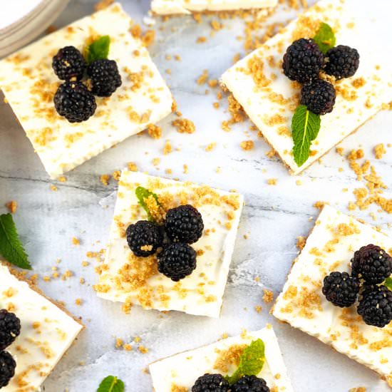 Easy No Bake Cheesecake Bars