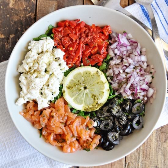 Smoked Salmon and Spinach Salad