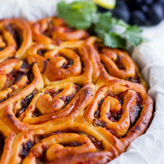 Mushroom Onion Pinwheels