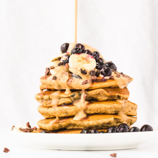 Vegan Spelt Pancakes With Caramel