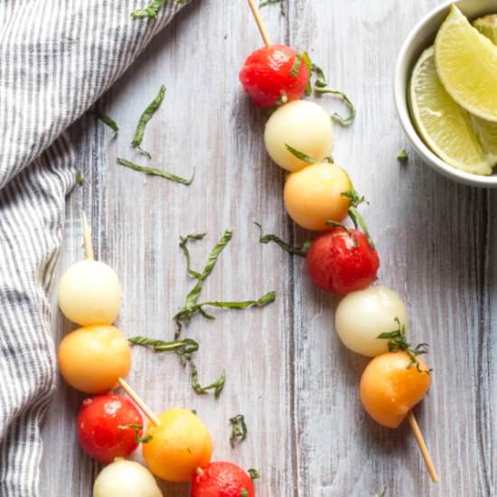 Honey & Lime Melon Balls