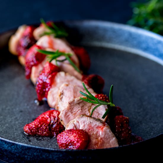 Pork Tenderloin w/ Roast Strawberry