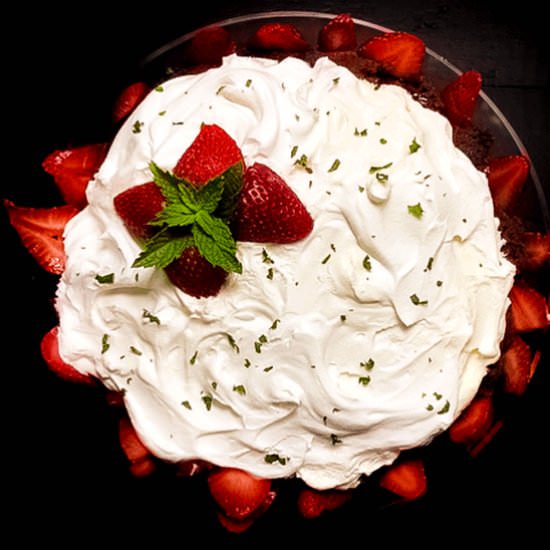 Strawberry Mint Chocolate Trifle