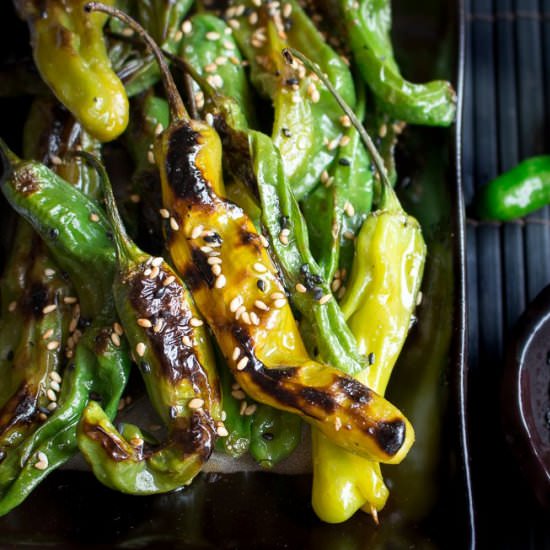 Shishito Peppers on the Grill
