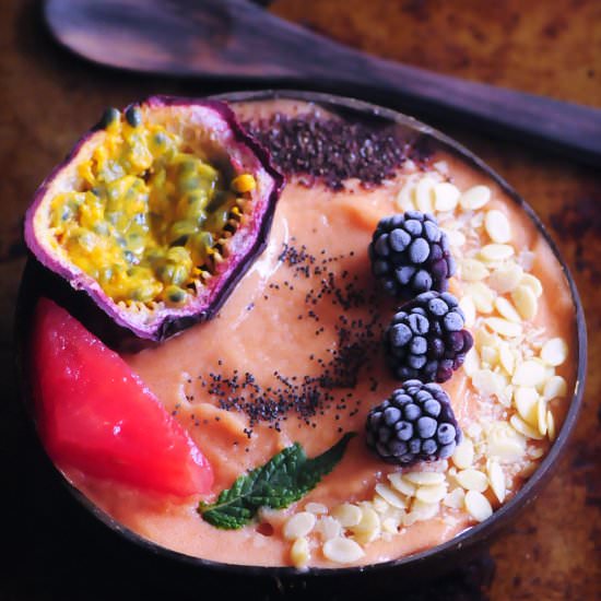 Papaya Watermelon Smoothie Bowl