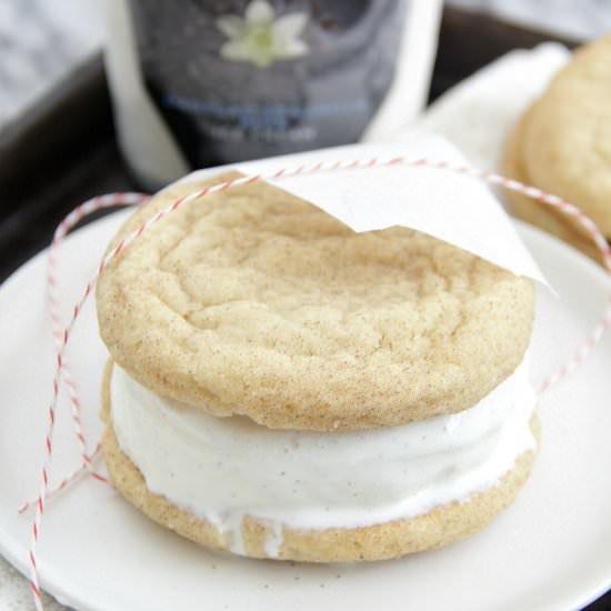 Vanilla Bean Ice Cream Sandwiches