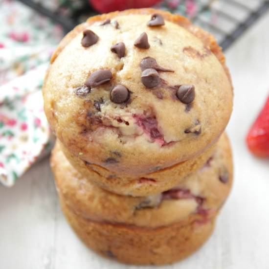 Strawberry Chocolate Chip Muffins