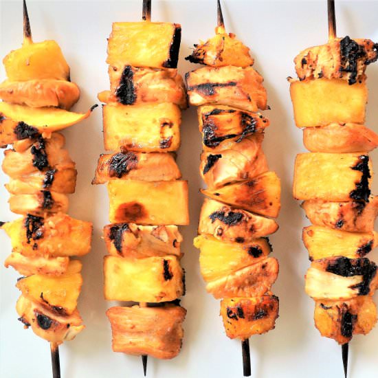Hawaiian Pineapple Chicken Kabobs