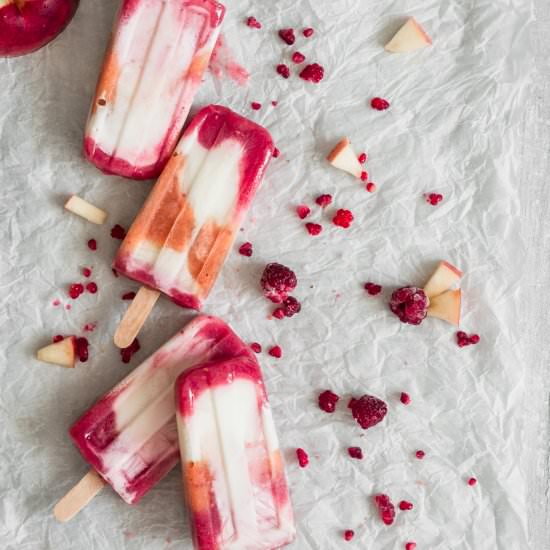PEACH RASPBERRIES POPSICLES