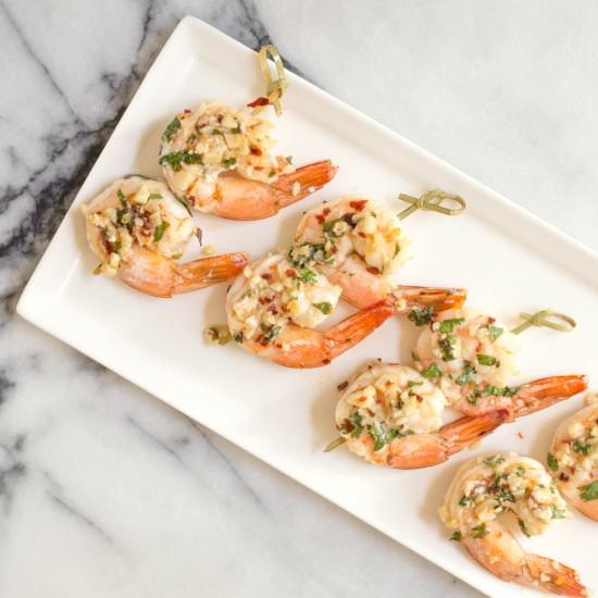Roasted Garlic Cilantro Lime Shrimp