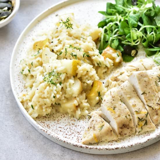 pear and thyme risotto