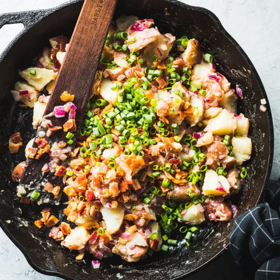 Warm German Potato Salad with Bacon